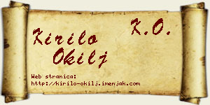 Kirilo Okilj vizit kartica